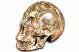 Bird's Eye Jasper (Rhyolite) Skull - Mexico #382131-2